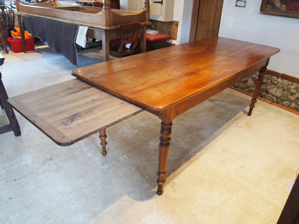 Table stunning French Cherry refectory farmhouse dining extending c1870
