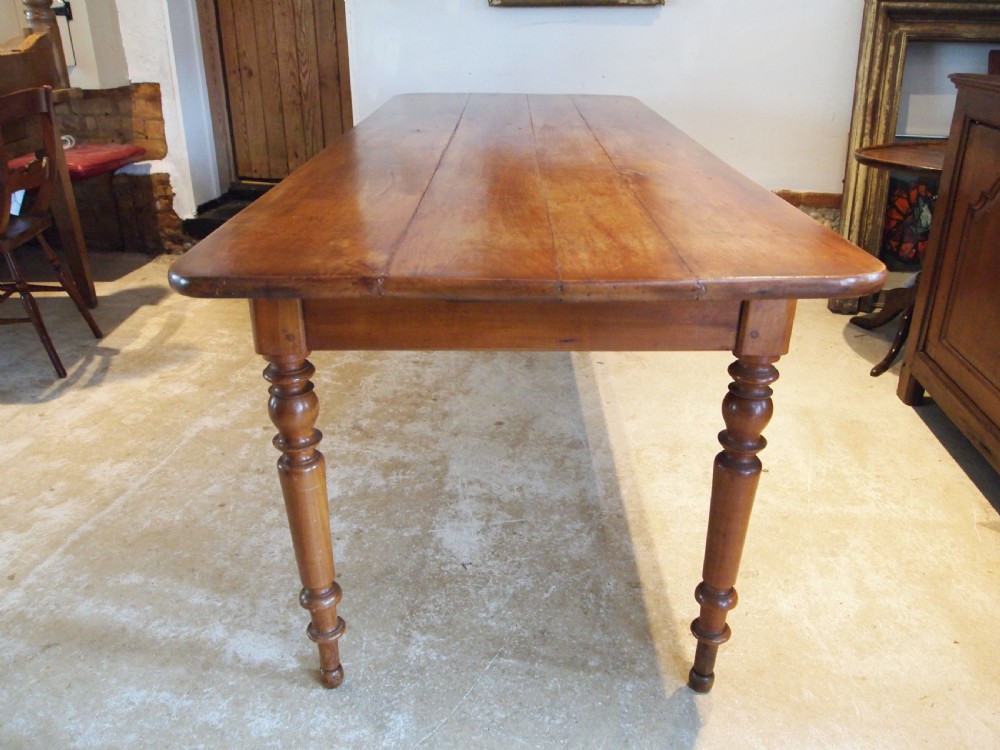 Table stunning French Cherry refectory farmhouse dining extending c1870 View V