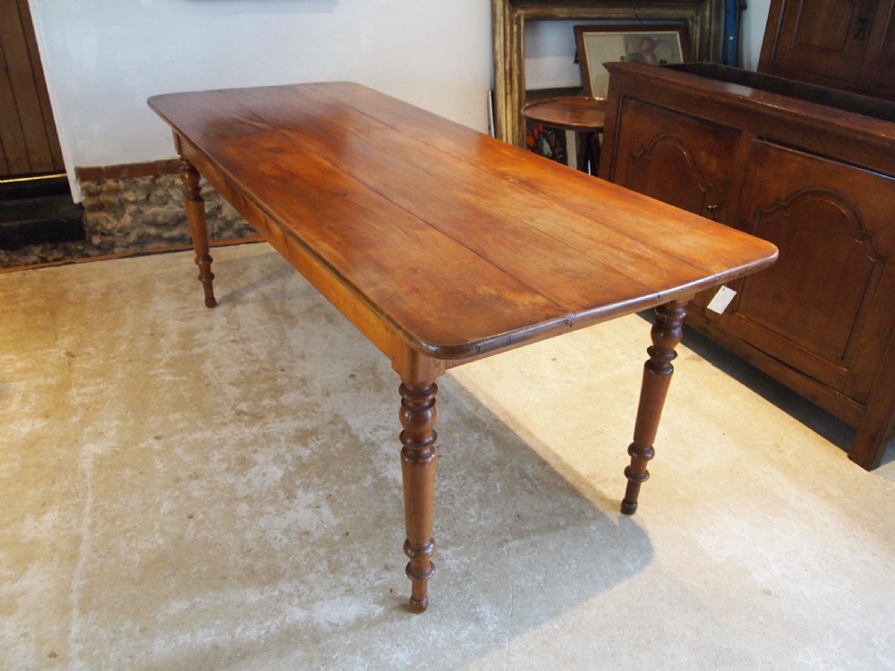 Table stunning French Cherry refectory farmhouse dining extending c1870 View VII
