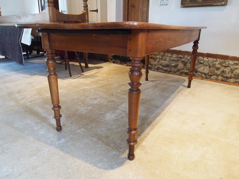 Table stunning French Cherry refectory farmhouse dining extending c1870 View IX