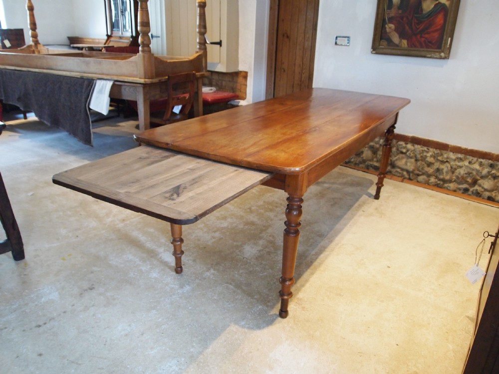 Table stunning French Cherry refectory farmhouse dining extending c1870 View X