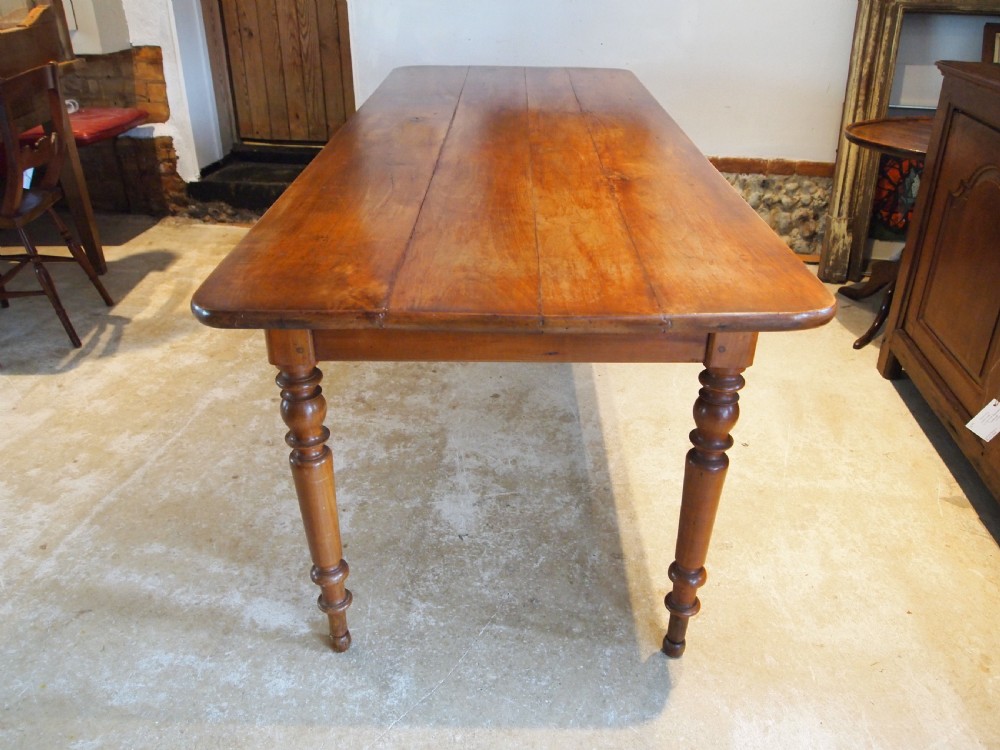 Table stunning French Cherry refectory farmhouse dining extending c1870 View XII