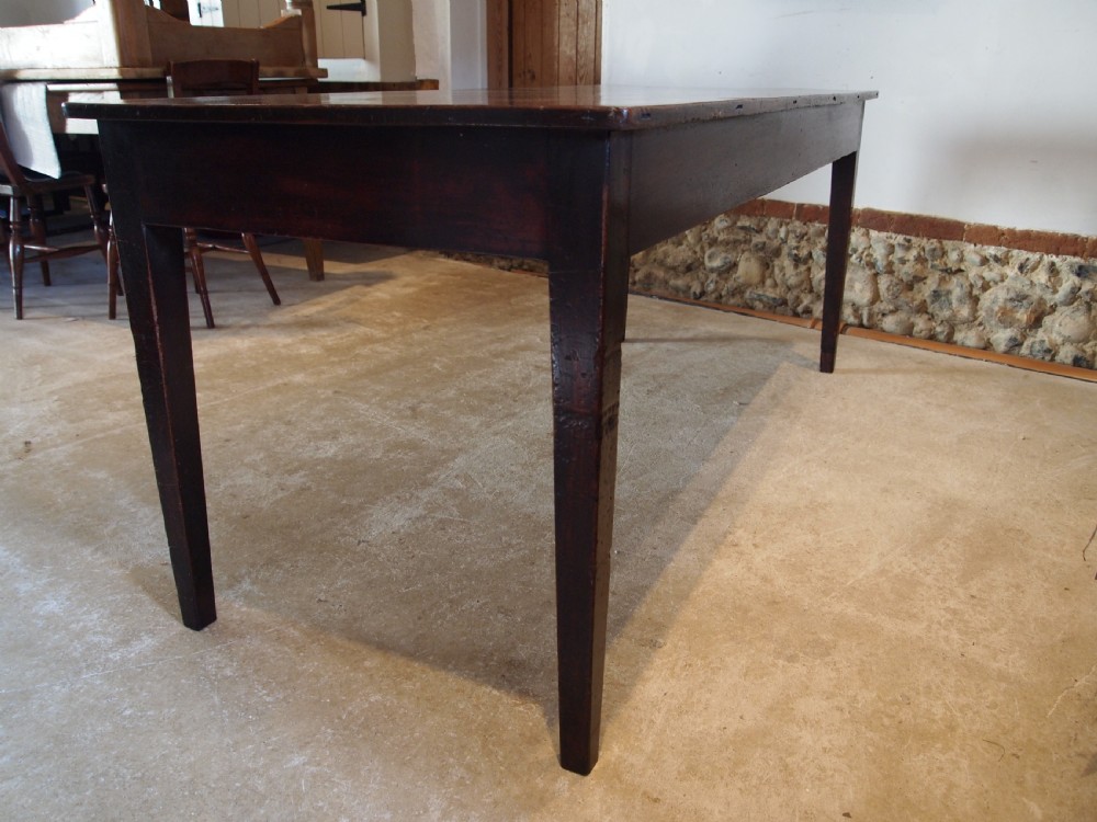 Table rare single plank Walnut French refectory dining table c1840 View XI
