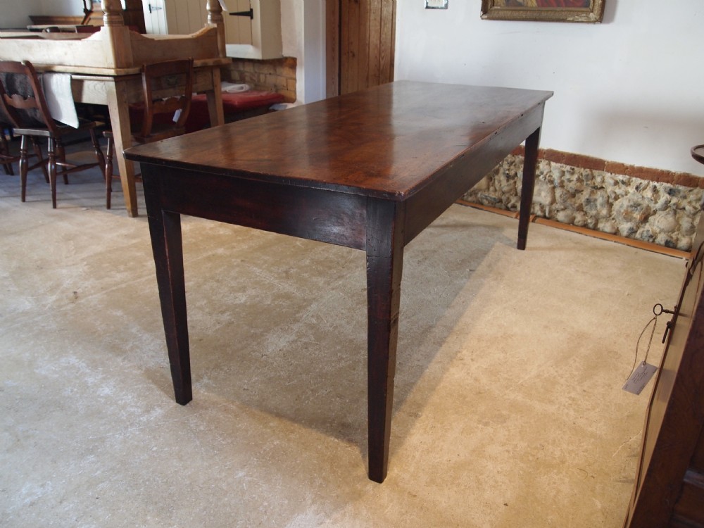 Table rare single plank Walnut French refectory dining table c1840 View XII