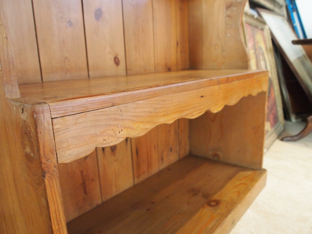 Bookcase wonderful Edwardian Pine waterfall bookcase c1910 View III