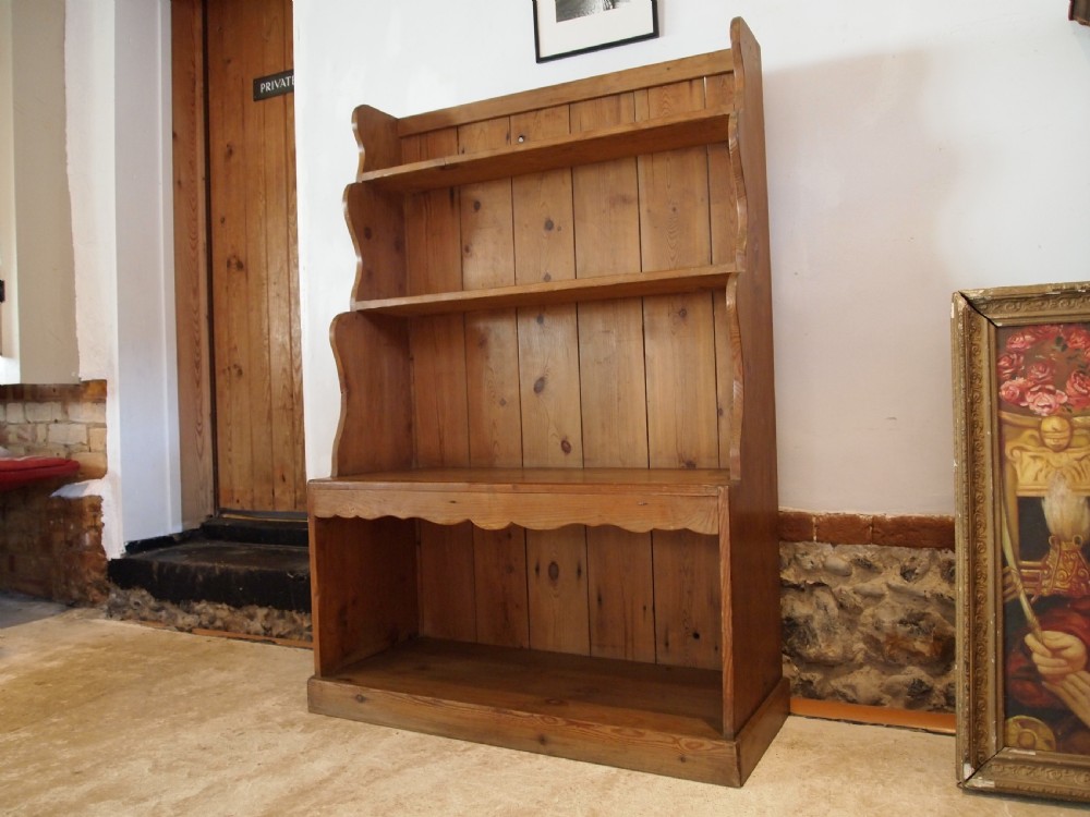 Bookcase wonderful Edwardian Pine waterfall bookcase c1910 View V