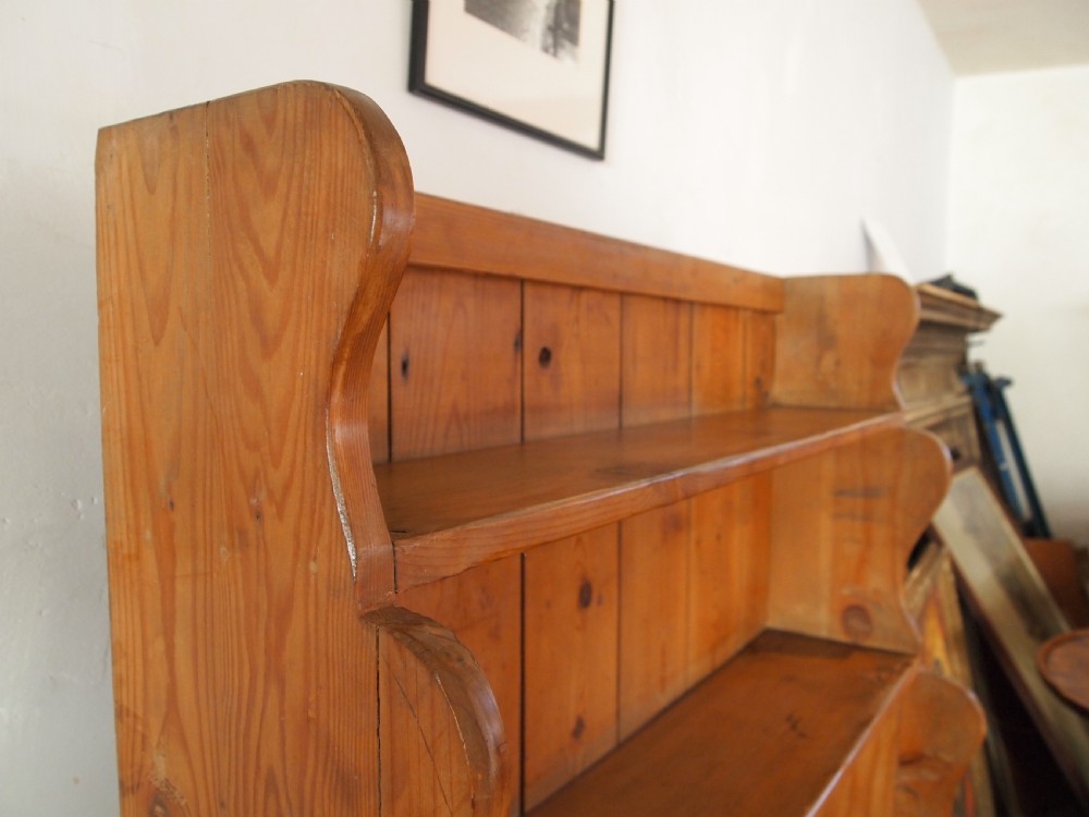 Bookcase wonderful Edwardian Pine waterfall bookcase c1910 View VI