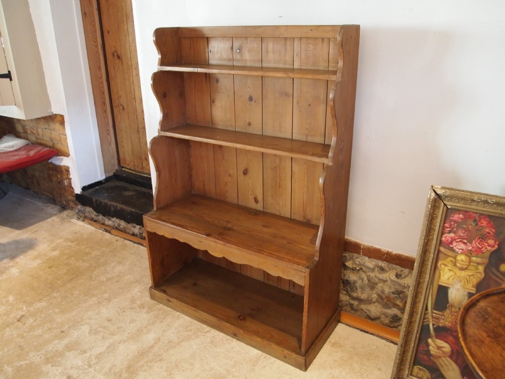 Bookcase wonderful Edwardian Pine waterfall bookcase c1910 View VII