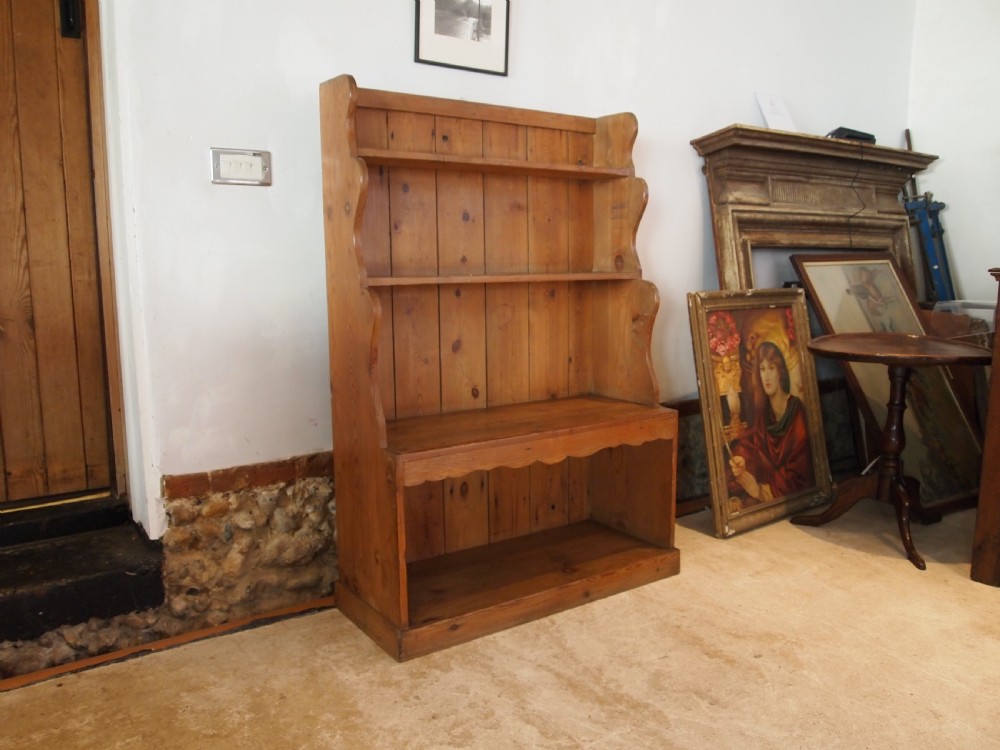 Bookcase wonderful Edwardian Pine waterfall bookcase c1910 View VIII