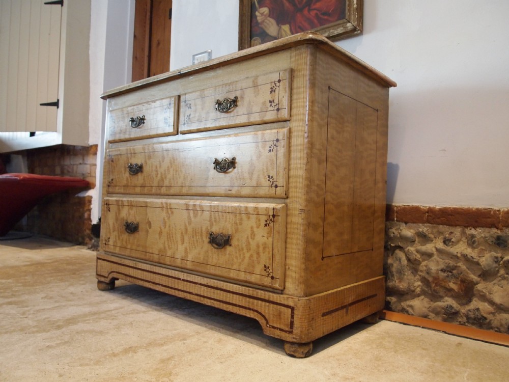 Chest of drawers Victorian Pine original paint c1870