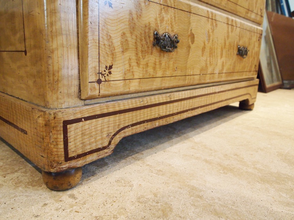 Chest of drawers Victorian Pine original paint c1870 View II