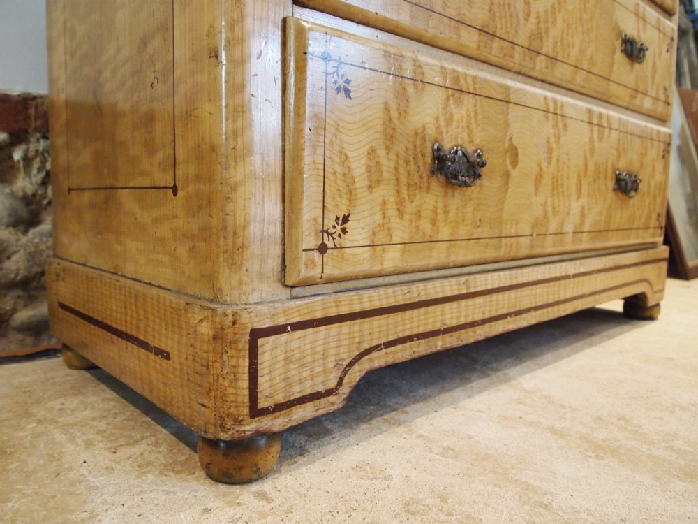 Chest of drawers Victorian Pine original paint c1870 View IX