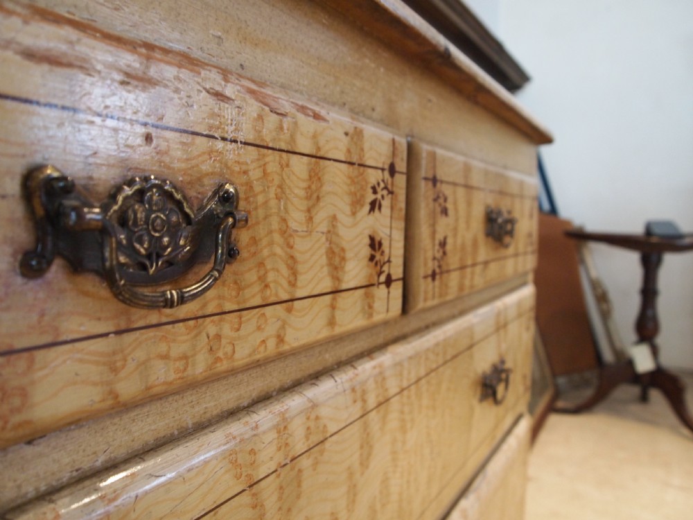 Chest of drawers Victorian Pine original paint c1870 View XIII