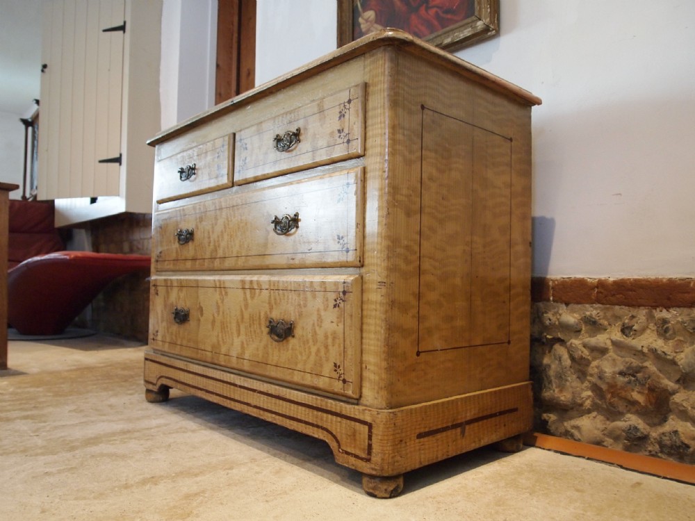 Chest of drawers Victorian Pine original paint c1870 View XIV