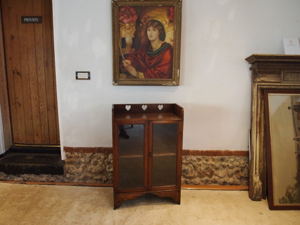 Bookcase display Arts and Crafts Oak c1900 View VII