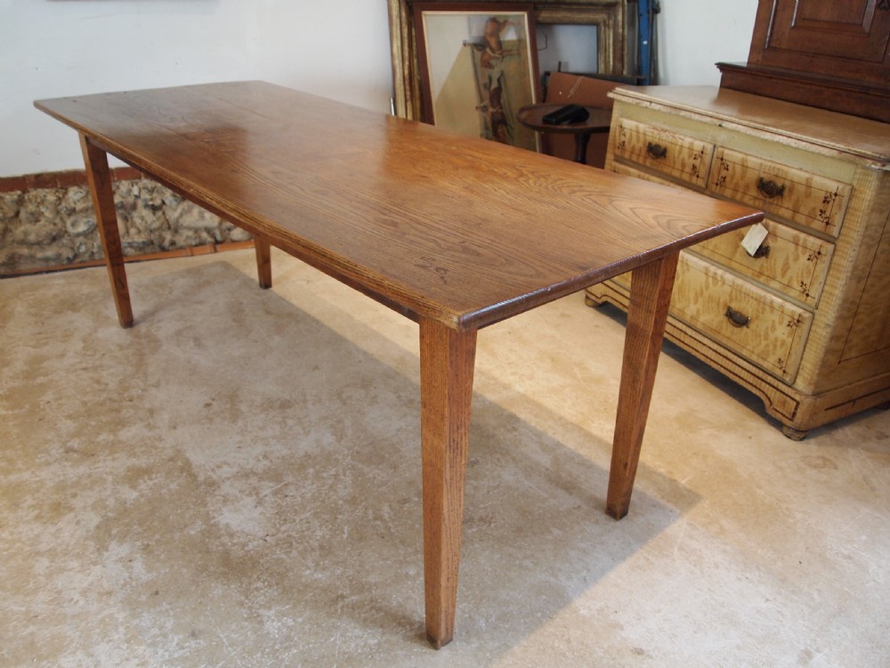 Table rare English Ash refectory farmhouse dining c1840