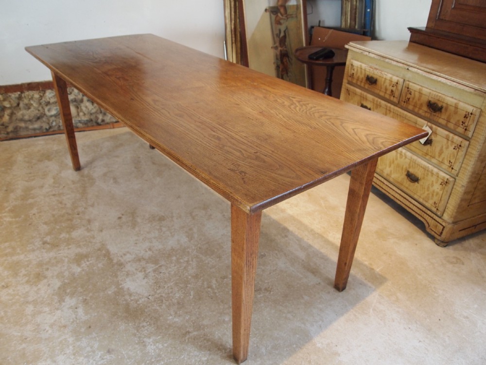 Table rare English Ash refectory farmhouse dining c1840 View III