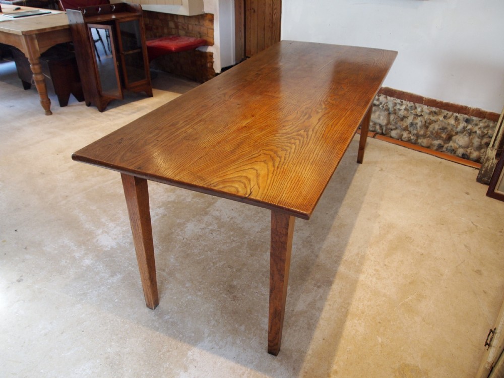 Table rare English Ash refectory farmhouse dining c1840 View IV