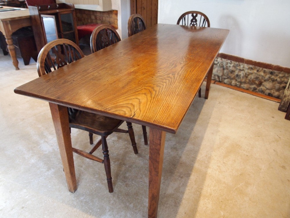 Table rare English Ash refectory farmhouse dining c1840 View VI