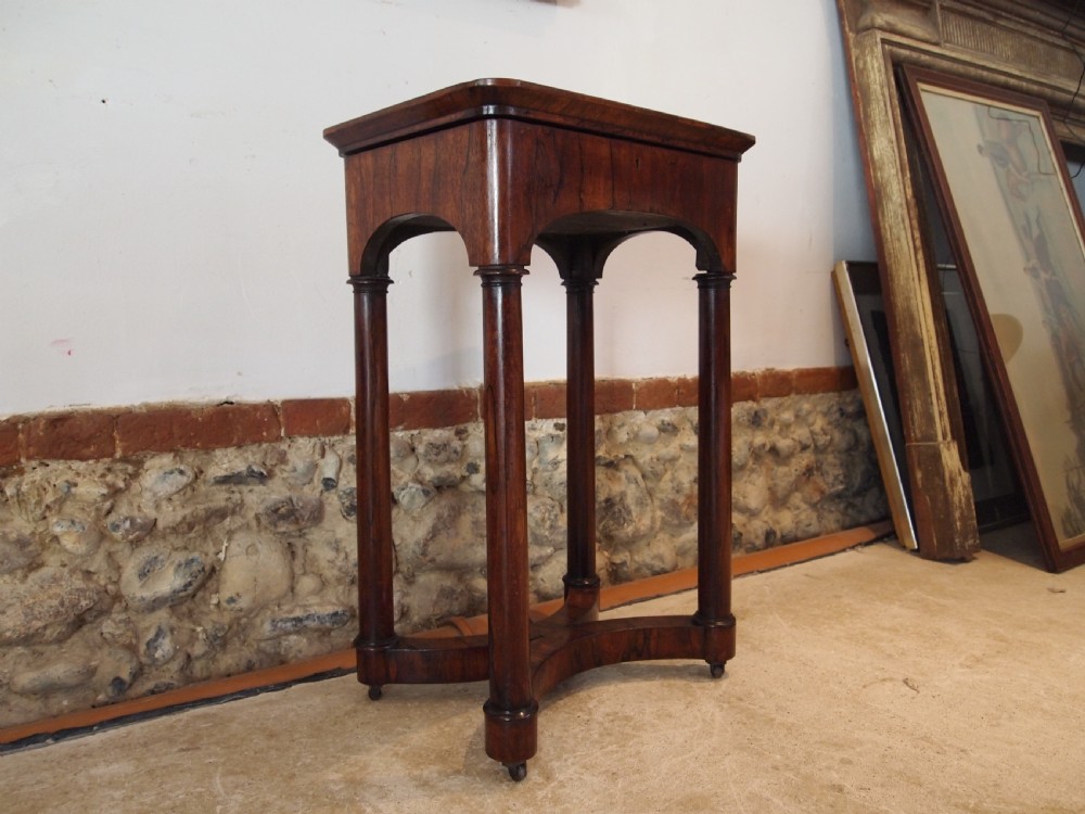 Table fine Rosewood lamp hall work side c1840