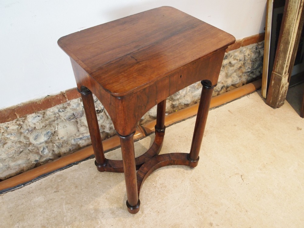 Table fine Rosewood lamp hall work side c1840 View II