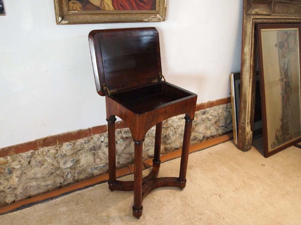 Table fine Rosewood lamp hall work side c1840 View IV