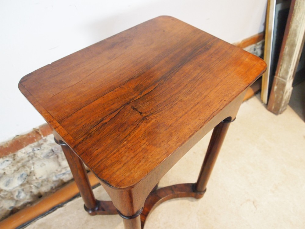 Table fine Rosewood lamp hall work side c1840 View VII