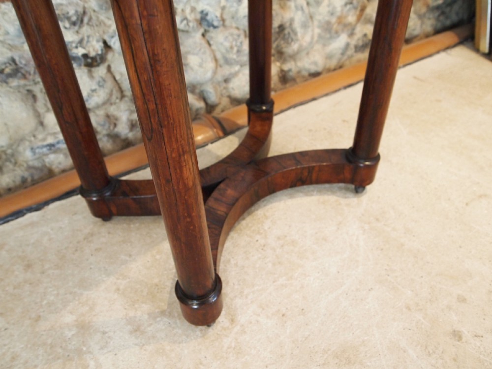 Table fine Rosewood lamp hall work side c1840 View VIII