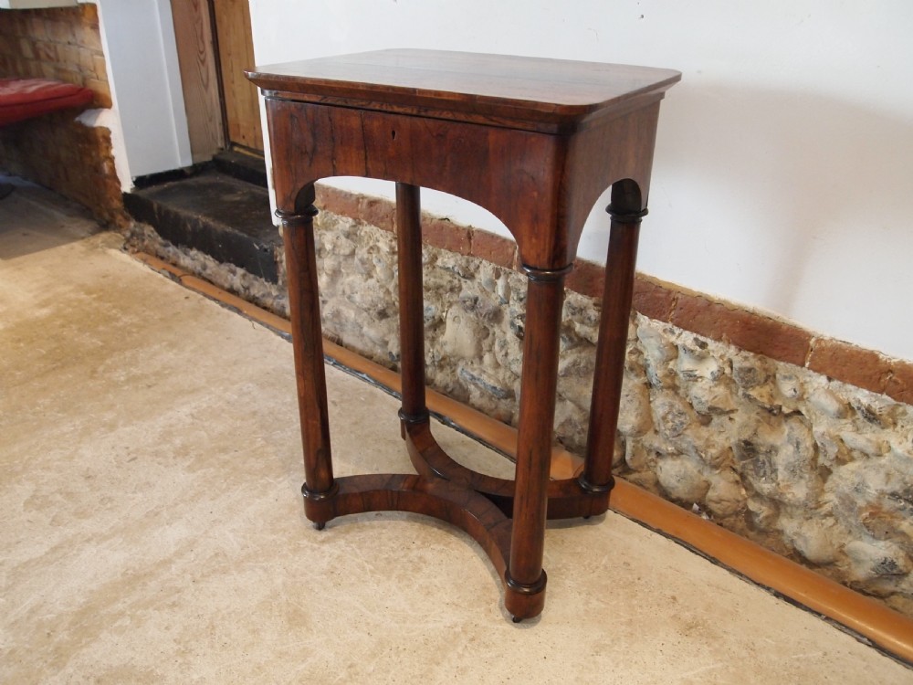 Table fine Rosewood lamp hall work side c1840 View IX