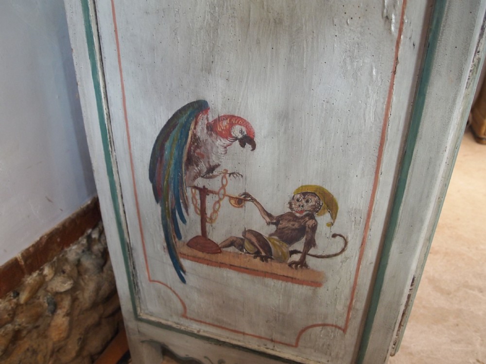 Cupboard dresser rare French Chestnut original paint c1780 View III