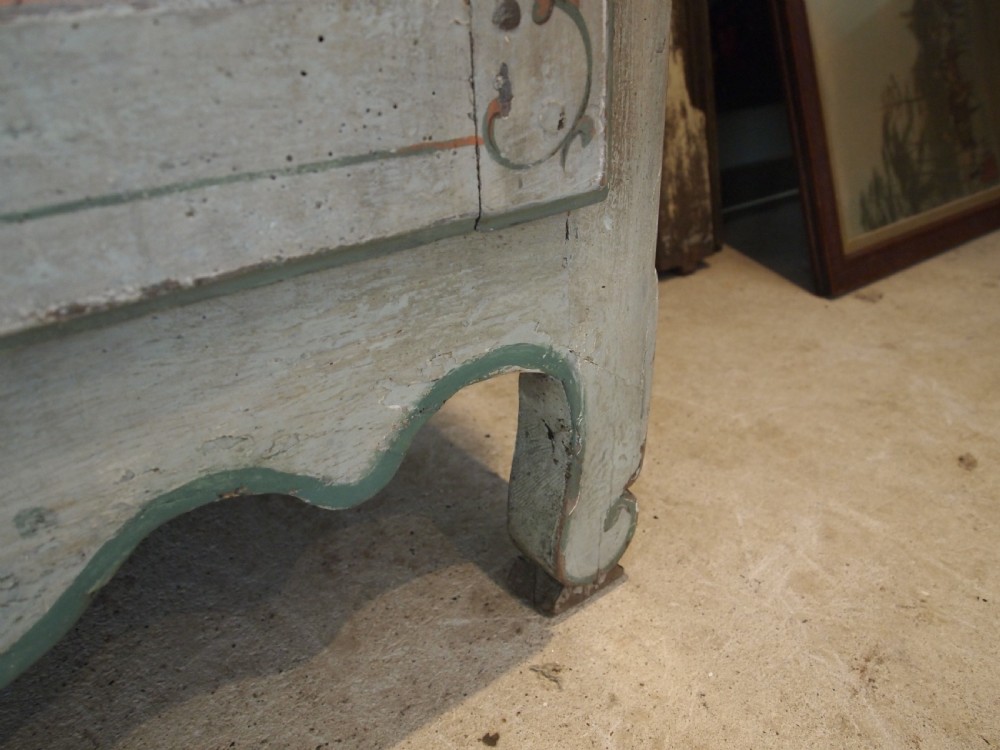 Cupboard dresser rare French Chestnut original paint c1780 View VI