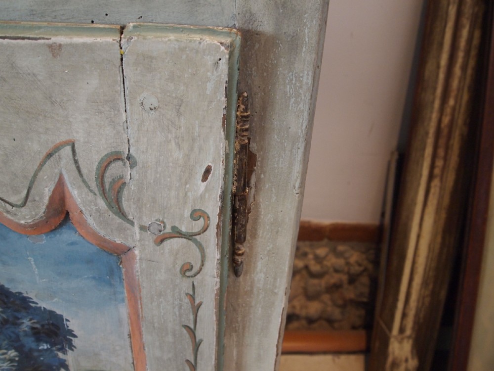Cupboard dresser rare French Chestnut original paint c1780 View X