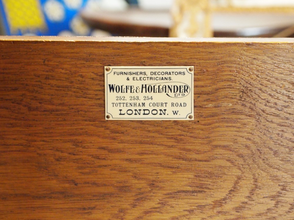 Sideboard dresser outstanding Arts and Crafts Oak Wolfe and Hollander c1900 View II