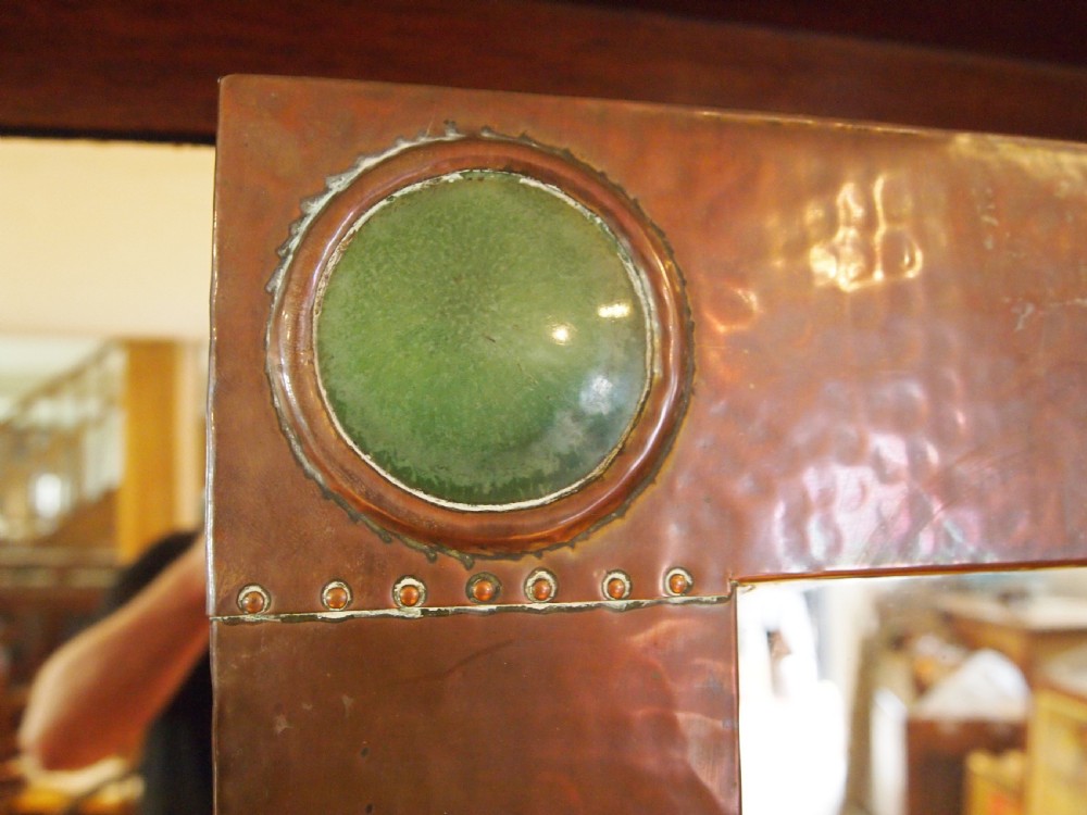 Mirror rare large Liberty and Co Copper William Hair Haseler c1900 View II