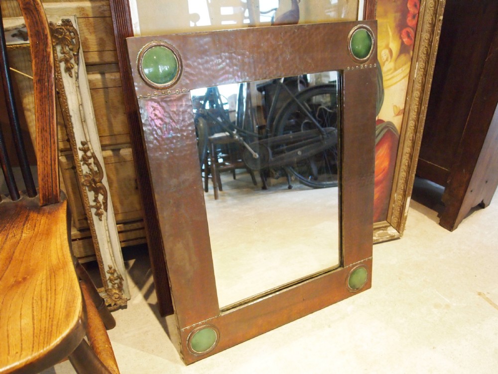 Mirror rare large Liberty and Co Copper William Hair Haseler c1900 View VII