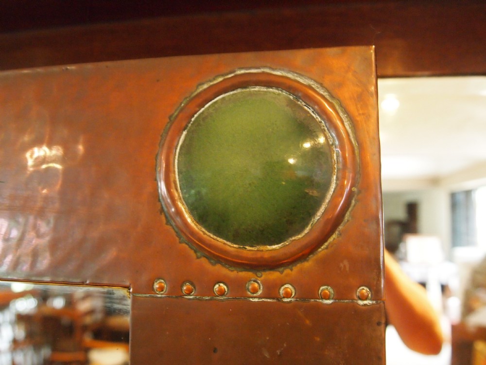 Mirror rare large Liberty and Co Copper William Hair Haseler c1900 View VIII