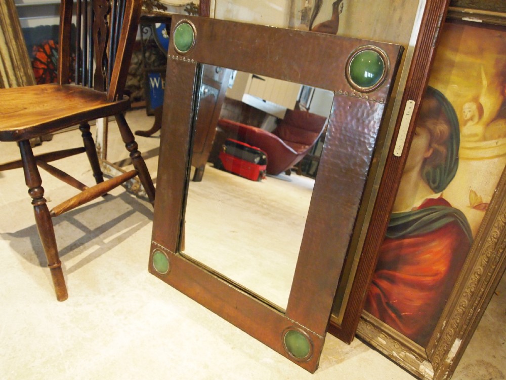 Mirror rare large Liberty and Co Copper William Hair Haseler c1900 View IX
