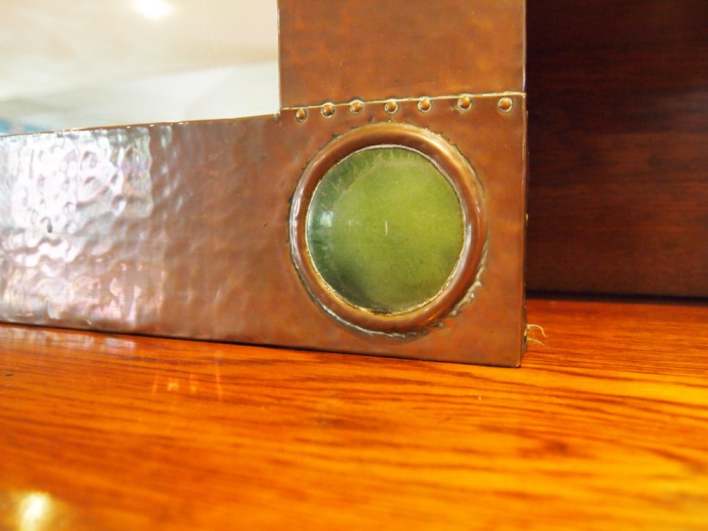 Mirror rare large Liberty and Co Copper William Hair Haseler c1900 View X
