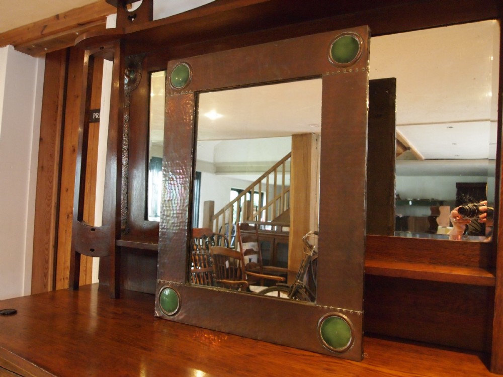 Mirror rare large Liberty and Co Copper William Hair Haseler c1900 View XIII