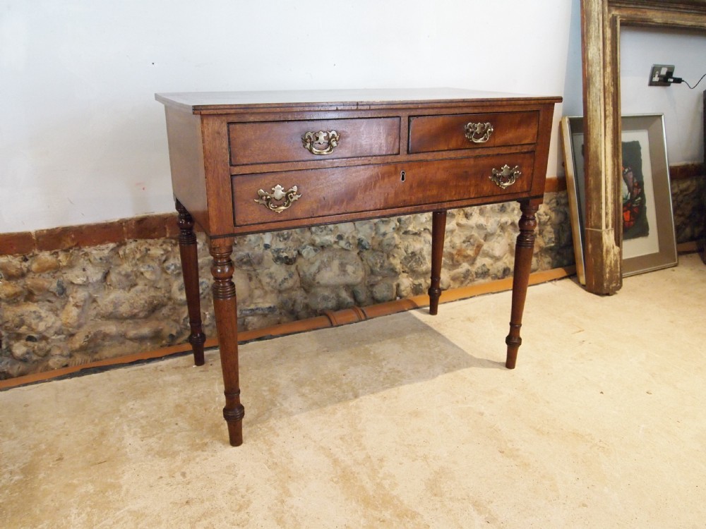 Table side hall console Lowboy George III Mahogany c1800 View III