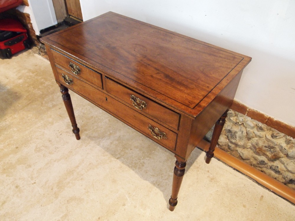 Table side hall console Lowboy George III Mahogany c1800 View IV