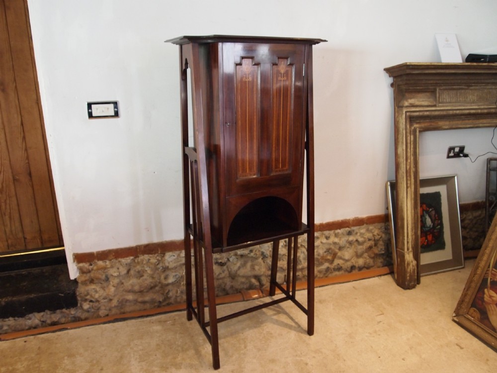 Cabinet Arts and Crafts Walnut Art Nouveau Shapland and Petter c1900 View V