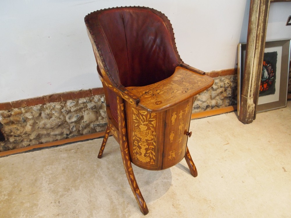 Chair very rare Dutch Childs high chair c1800 View V