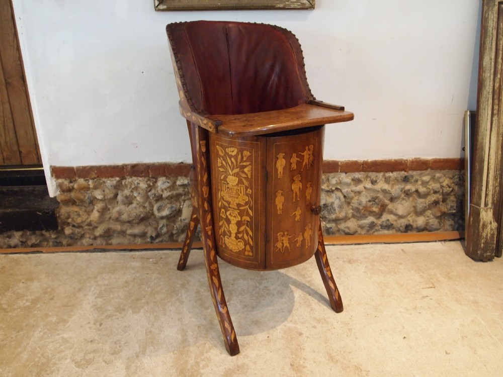 Chair very rare Dutch Childs high chair c1800 View XI