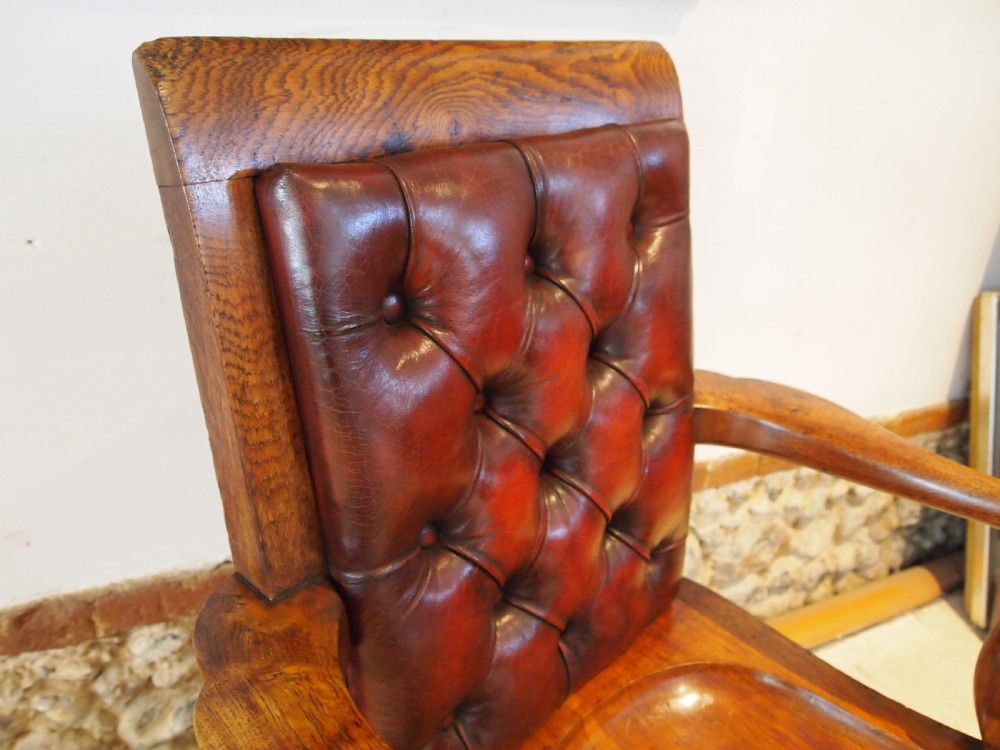 Chair stunning desk library Victorian Oak T. Wilson London c1860 View II