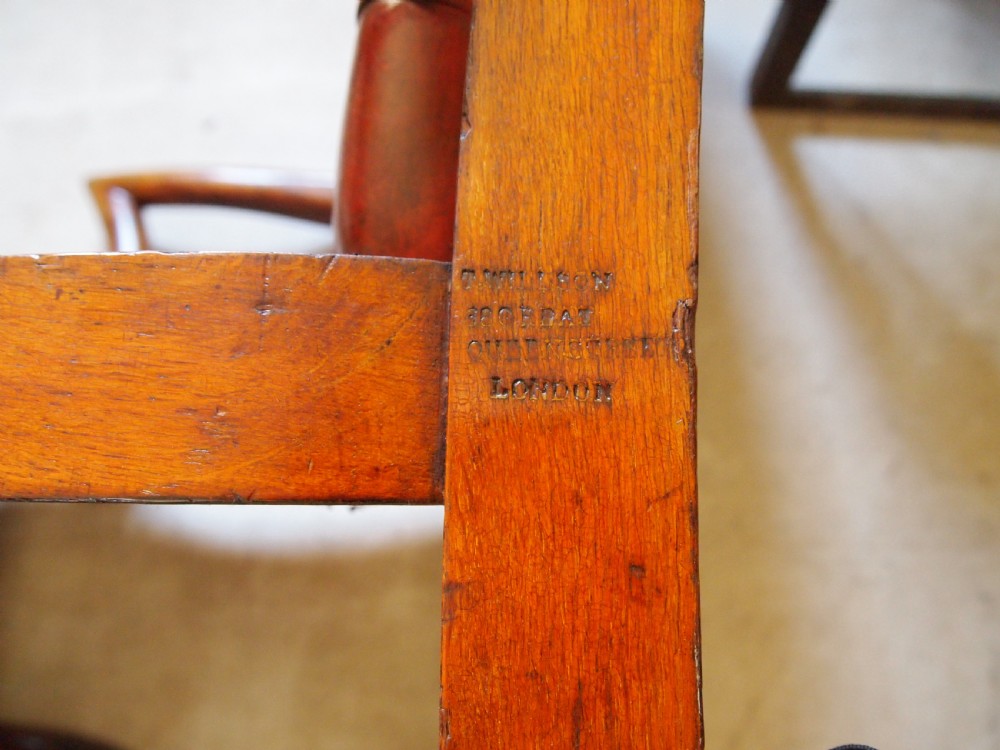 Chair stunning desk library Victorian Oak T. Wilson London c1860 View VII