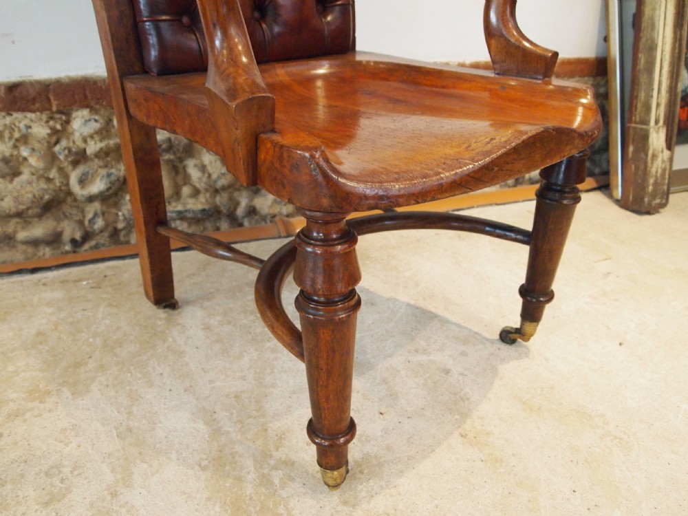 Chair stunning desk library Victorian Oak T. Wilson London c1860 View XII