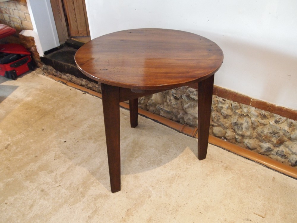 Table rare Victorian Cherry cricket or tavern table c1850 View VIII