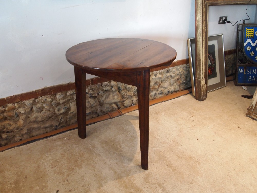 Table rare Victorian Cherry cricket or tavern table c1850 View IX