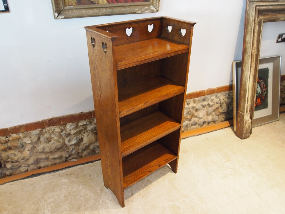 Bookcase rare C F A Voysey design Arts and Crafts Oak c1900